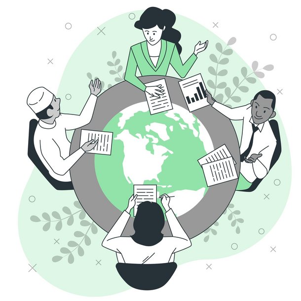 Illustration Internationale Kooperation