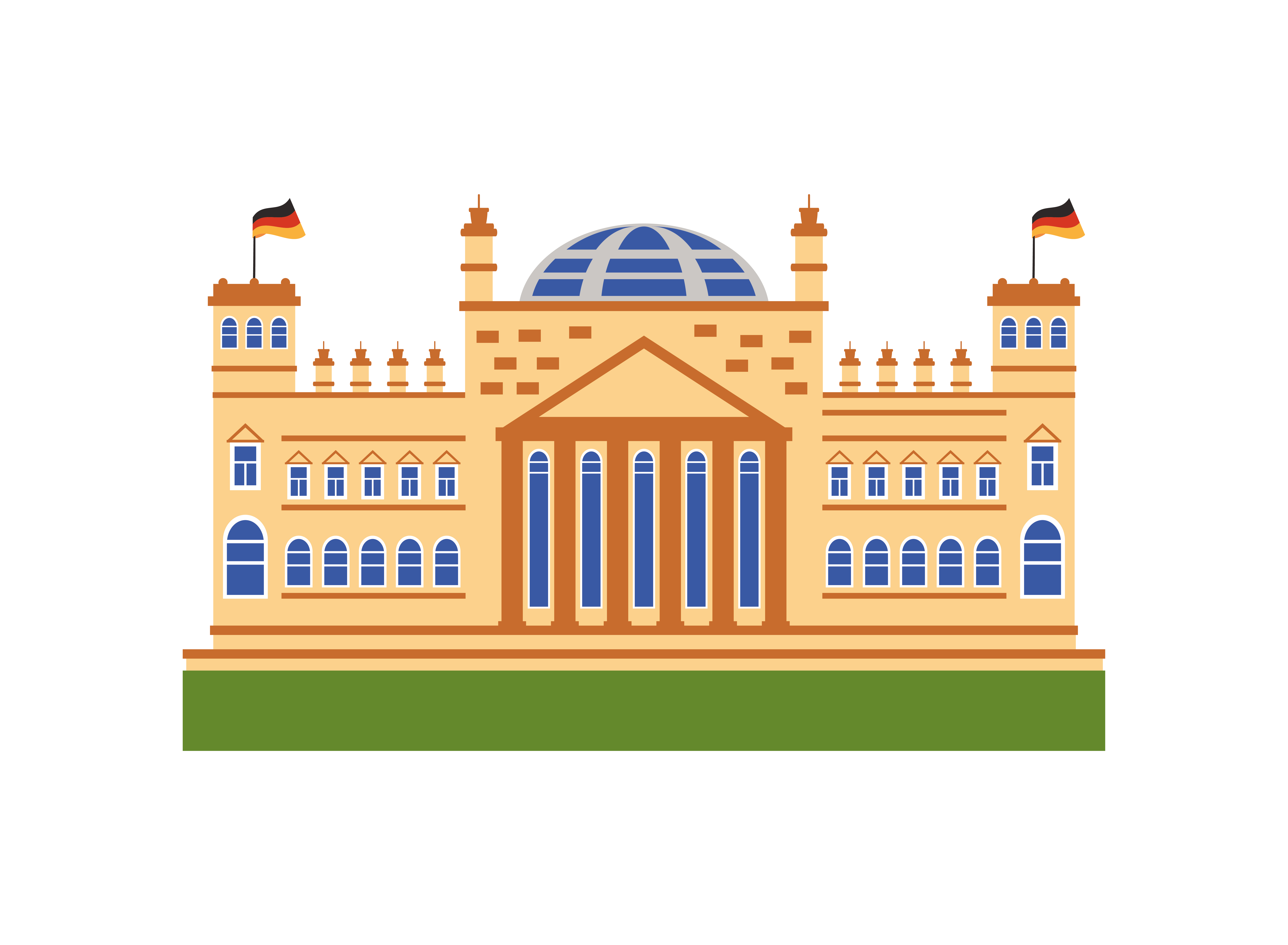 Illustration des deutschen Bundestages